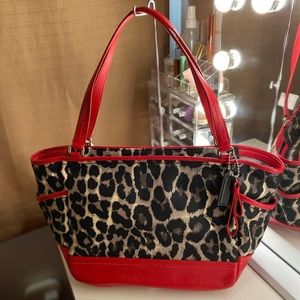 Coach 23278 Parker Ocelot Print Carrie Tote